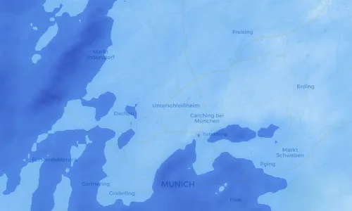 Regenradar Vorschaubild - Aktuelle Niederschläge in Unterschleißheim und Umgebung