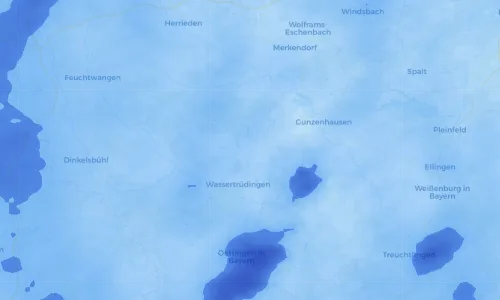 Regenradar Vorschaubild - Aktuelle Niederschläge in Unterschwaningen und Umgebung