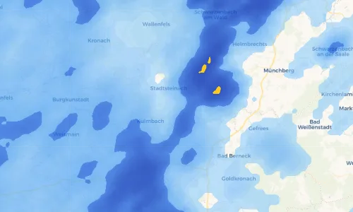Regenradar Vorschaubild - Aktuelle Niederschläge in Untersteinach und Umgebung