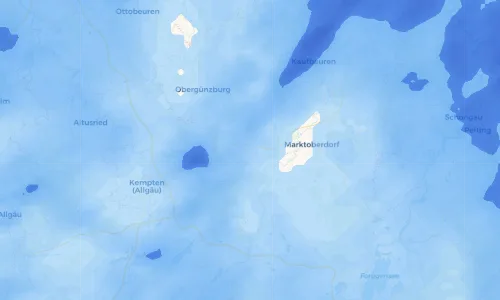 Regenradar Vorschaubild - Aktuelle Niederschläge in Unterthingau und Umgebung