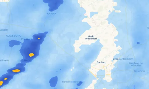 Regenradar Vorschaubild - Aktuelle Niederschläge in Unterweikertshofen und Umgebung