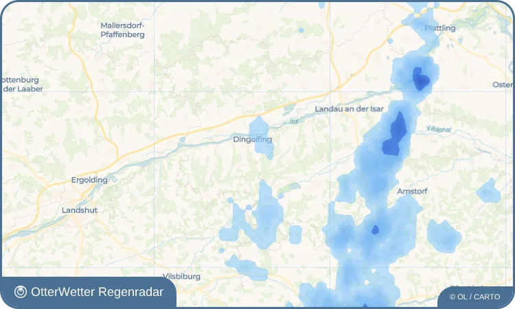 Widget-Vorschau für Unterweilnbach Wetter-Widget-Vorschau mit Vorhersagedaten für Unterweilnbach