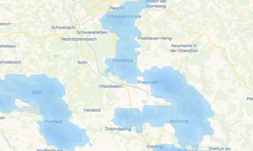 Regenradar Uttenhofen: aktuelle Niederschläge in Uttenhofen und Umgebung, Stand 23. Oktober 2026 um 6:25 Uhr