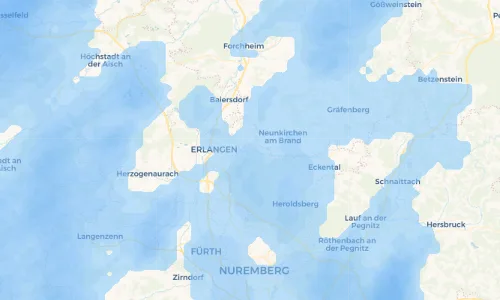 Regenradar Vorschaubild - Aktuelle Niederschläge in Uttenreuth und Umgebung