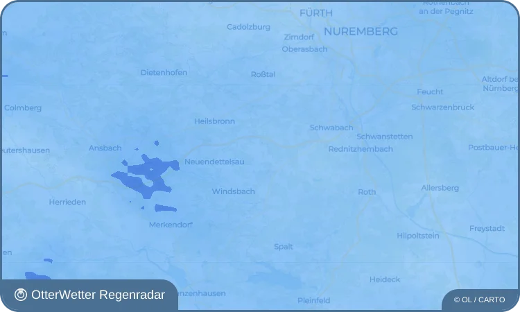 Widget-Vorschau für Veitsaurach Wetter-Widget-Vorschau mit Vorhersagedaten für Veitsaurach