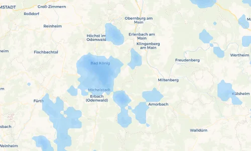 Regenradar Vorschaubild - Aktuelle Niederschläge in Vielbrunn und Umgebung