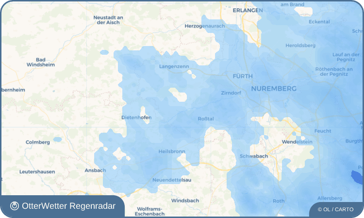 Widget-Vorschau für Vincenzenbronn Wetter-Widget-Vorschau mit Vorhersagedaten für Vincenzenbronn