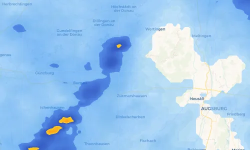 Regenradar Vorschaubild - Aktuelle Niederschläge in Violau und Umgebung