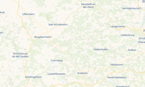 Regenradar Vorschaubild - Aktuelle Niederschläge in Virnsberg und Umgebung