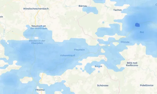 Regenradar Vorschaubild - Aktuelle Niederschläge in Vöslesrieth und Umgebung