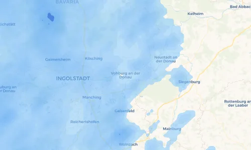 Regenradar Vorschaubild - Aktuelle Niederschläge in Vohburg an der Donau und Umgebung