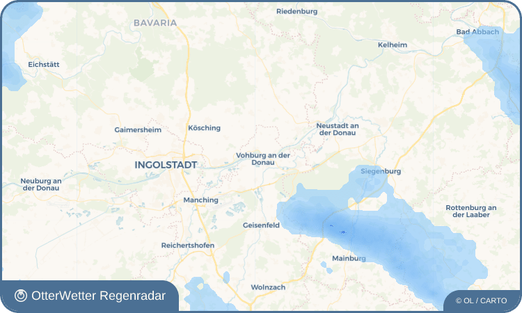 OtterWetter Regenradar-Widget Vohburg an der Donau