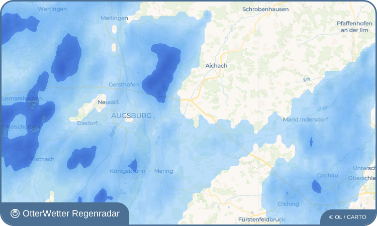 OtterWetter Regenradar-Widget Vorder Heimat