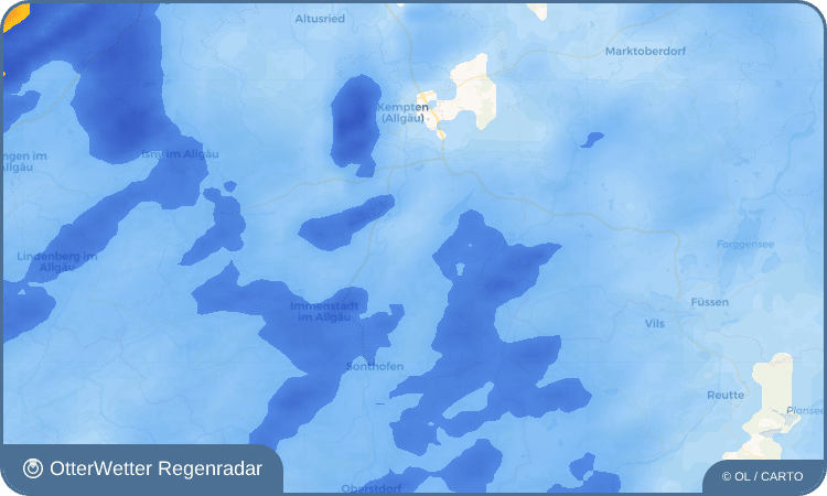 OtterWetter Regenradar-Widget Vorderburg
