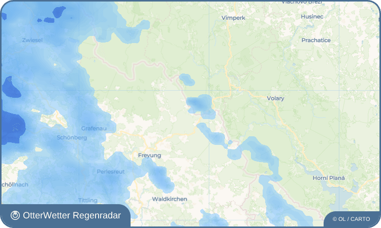 OtterWetter Regenradar-Widget Vorderfirmiansreut