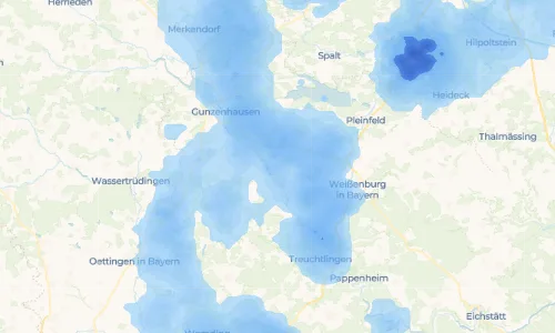 Regenradar Wachenhofen: aktuelle Niederschläge in Wachenhofen und Umgebung, Stand 23. Oktober 2026 um 14:25 Uhr
