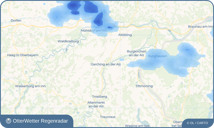 OtterWetter Regenradar-Widget Wald an der Alz