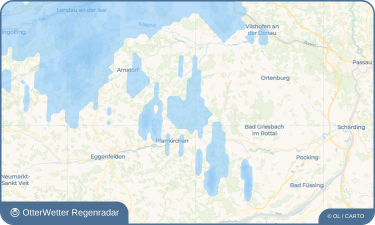 OtterWetter Regenradar-Widget Waldhof