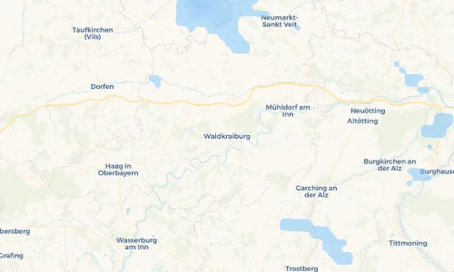 Regenradar Vorschaubild - Aktuelle Niederschläge in Waldkraiburg und Umgebung