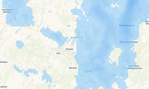 Regenradar Vorschaubild - Aktuelle Niederschläge in Waltenhofen und Umgebung