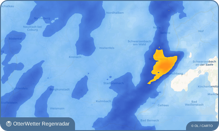 OtterWetter Regenradar-Widget Wartenfels