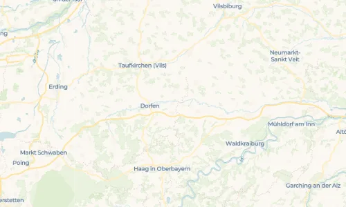 Regenradar Vorschaubild - Aktuelle Niederschläge in Wasentegernbach und Umgebung