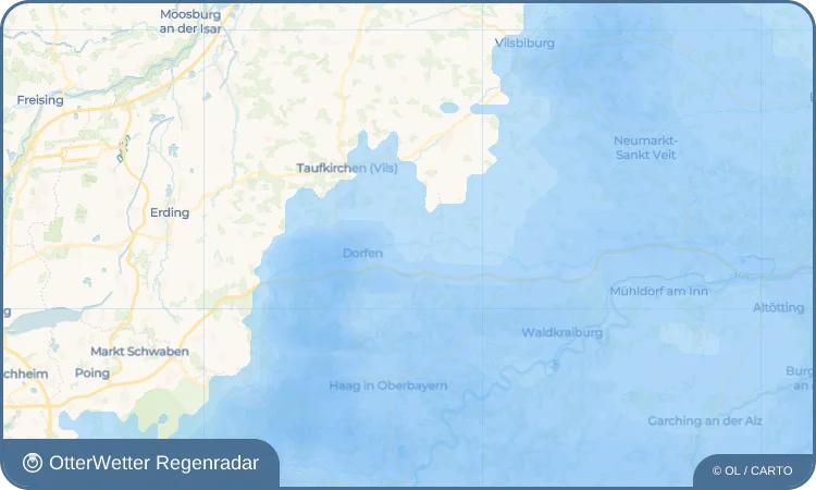 Widget-Vorschau für Wasentegernbach Wetter-Widget-Vorschau mit Vorhersagedaten für Wasentegernbach