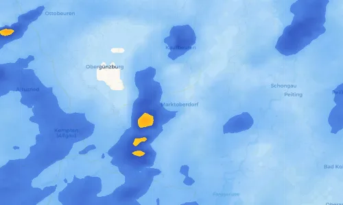 Regenradar Vorschaubild - Aktuelle Niederschläge in Weibletshofen und Umgebung