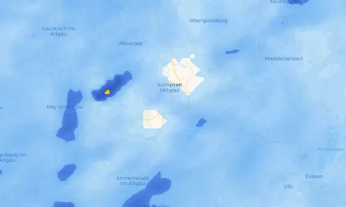 Regenradar Vorschaubild - Aktuelle Niederschläge in Weidach und Umgebung