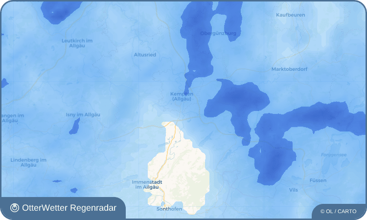 Wetter-Widget-Vorschau mit Vorhersagedaten für Weidach