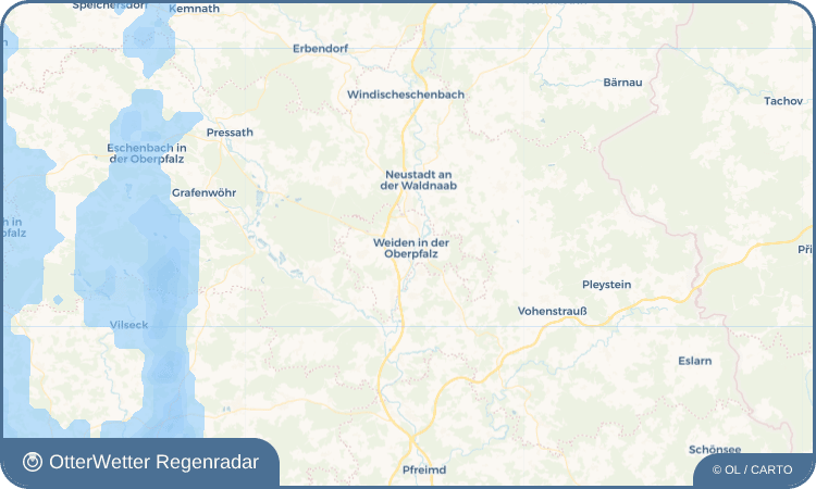 Widget-Vorschau für Weiden in der Oberpfalz Wetter-Widget-Vorschau mit Vorhersagedaten für Weiden in der Oberpfalz