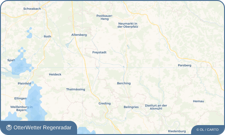 Widget-Vorschau für Weidenwang Wetter-Widget-Vorschau mit Vorhersagedaten für Weidenwang