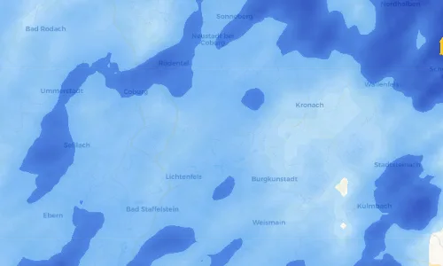Regenradar Vorschaubild - Aktuelle Niederschläge in Weidhausen bei Coburg und Umgebung
