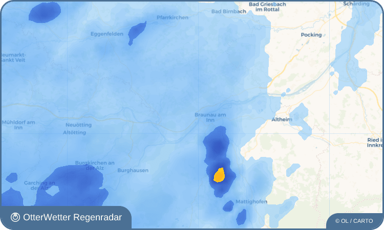 Widget-Vorschau für Weier Wetter-Widget-Vorschau mit Vorhersagedaten für Weier