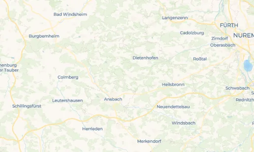 Regenradar Vorschaubild - Aktuelle Niederschläge in Weihenzell und Umgebung
