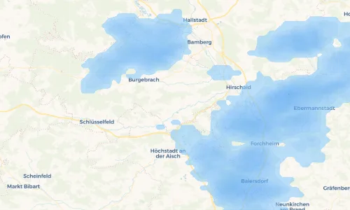 Regenradar Vorschaubild - Aktuelle Niederschläge in Weiher und Umgebung