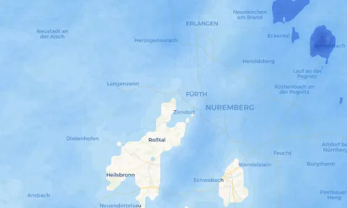 Regenradar Vorschaubild - Aktuelle Niederschläge in Weiherhof und Umgebung