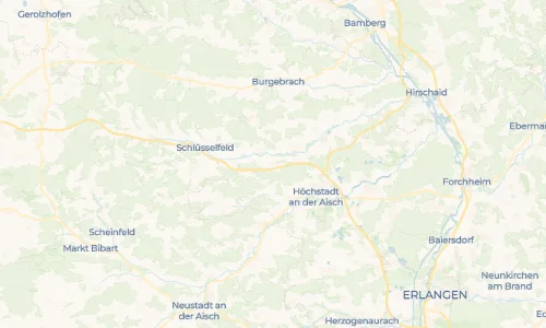 Regenradar Vorschaubild - Aktuelle Niederschläge in Weingartsgreuth und Umgebung