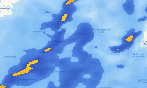 Regenradar Vorschaubild - Aktuelle Niederschläge in Weinhausen und Umgebung