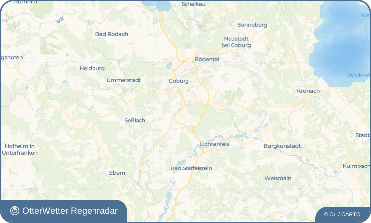 Wetter-Widget-Vorschau mit Vorhersagedaten für Weißenbrunn am Forst