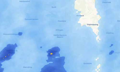 Regenradar Vorschaubild - Aktuelle Niederschläge in Weißenburg in Bayern und Umgebung