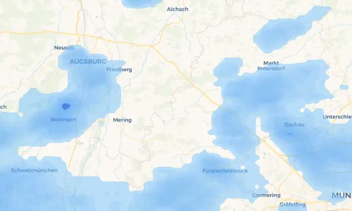 Regenradar Vorschaubild - Aktuelle Niederschläge in Weitenried und Umgebung