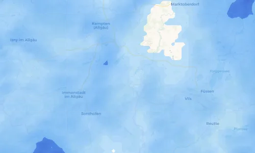 Regenradar Vorschaubild - Aktuelle Niederschläge in Wertach und Umgebung