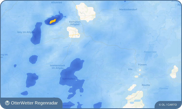 OtterWetter Regenradar-Widget Wertach