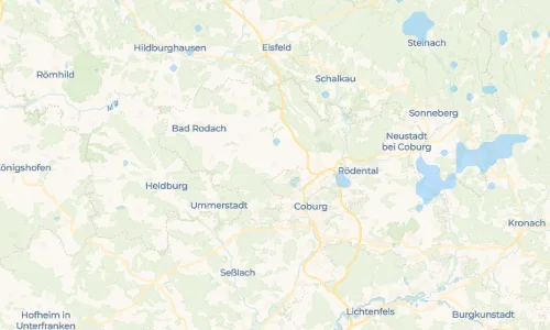 Regenradar Vorschaubild - Aktuelle Niederschläge in Wiesenfeld bei Coburg und Umgebung