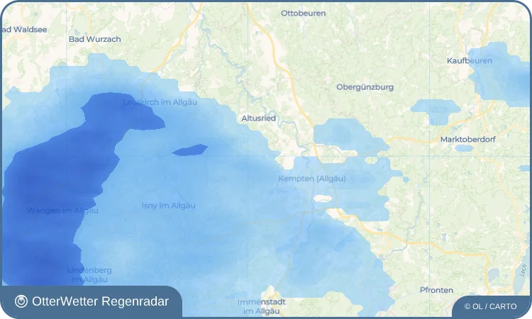 Wetter-Widget-Vorschau mit Vorhersagedaten für Wiggensbach