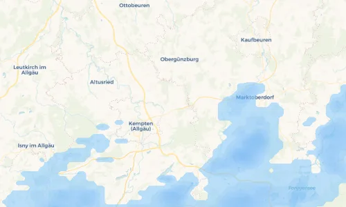 Regenradar Vorschaubild - Aktuelle Niederschläge in Wildpoldsried und Umgebung