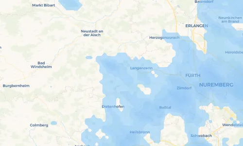 Regenradar Vorschaubild - Aktuelle Niederschläge in Wilhermsdorf und Umgebung