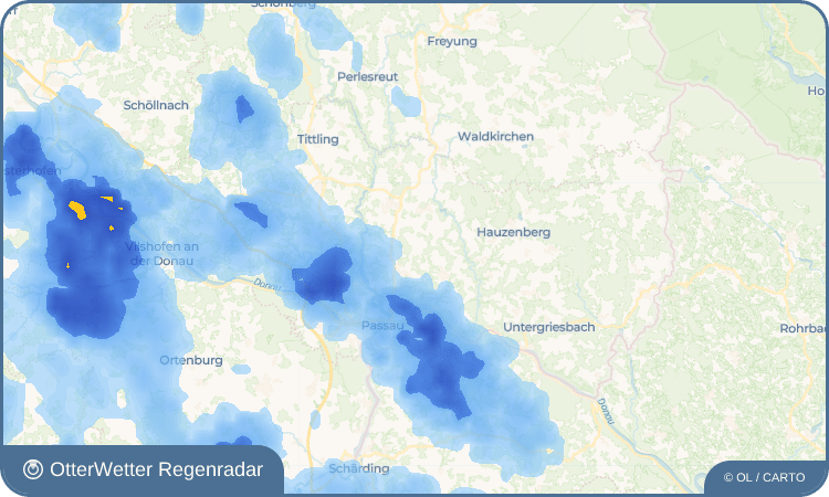OtterWetter Regenradar-Widget Willhartsberg