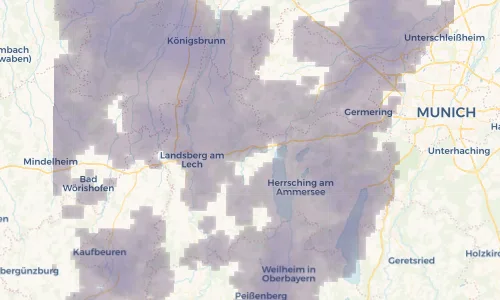 Regenradar Vorschaubild - Aktuelle Niederschläge in Windach und Umgebung